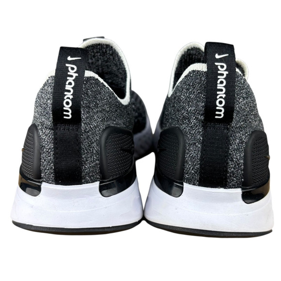 Nike React Phantom Run Flyknit 2 Womens Sz 7 Running Shoes Black Oreo EUC - Picture 3 of 9